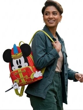 Disney Mickey Mouse Marching Band Loungefly Backpack Red and Black NWOT